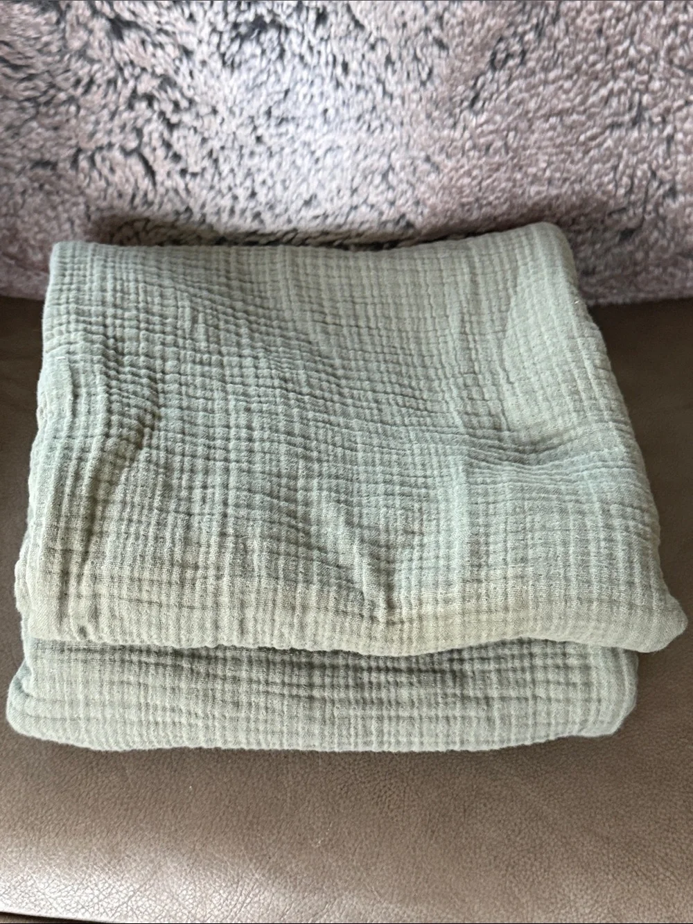Quince Organic Cotton Gauze Standard Shams Set of 2 – Dried Sage